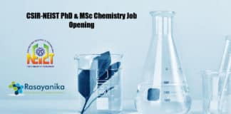CSIR-NEIST PhD & MSc Chemistry Job Opening - Application Details