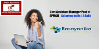 Govt Assistant Manager Post at SPMCIL - Salary up to Rs 1.4 Lakh