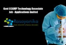 Govt CCAMP Technology Associate Job - Applications Invited