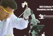 IACS Kolkata PhD Chemistry Job Opening - Application Details