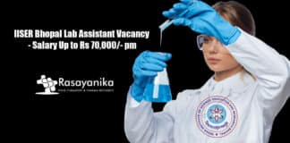 IISER Bhopal Lab Assistant Vacancy - Salary Up to Rs 70,000/- pm