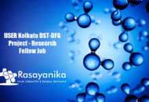 IISER Kolkata DST-DFG Project - Research Fellow Job