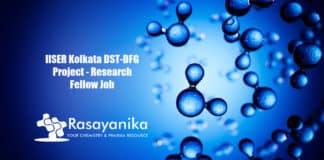IISER Kolkata DST-DFG Project - Research Fellow Job