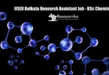 IISER Kolkata Research Assistant Job - BSc Chemistry