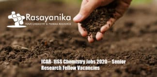 ICAR- IISS Chemistry Jobs 2020 – Senior Research Fellow Vacancies