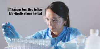 IIT Kanpur Post Doc Fellow Job - Applications Invited