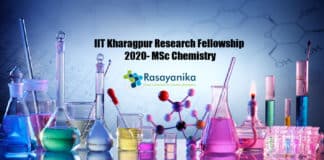 IIT Kharagpur Research Fellowship 2020- MSc Chemistry