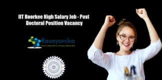 IIT Roorkee High Salary Job - Post Doctoral Position Vacancy
