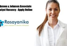 Johnson & Johnson Associate Analyst Vacancy - Apply Online