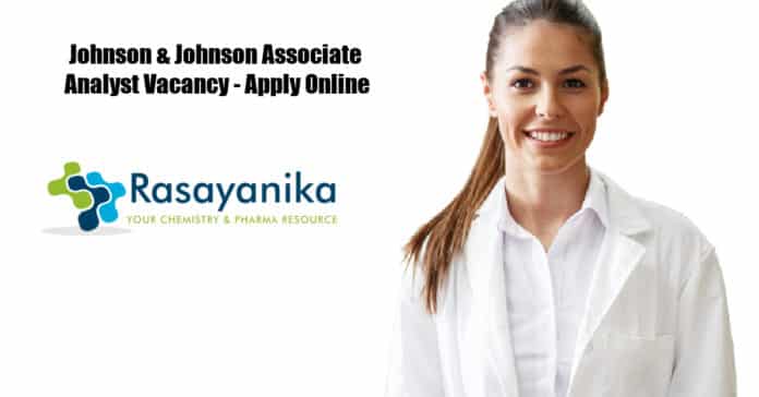 Johnson & Johnson Associate Analyst Vacancy - Apply Online