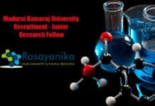 Madurai Kamaraj University Recruitment - Junior Research Fellow