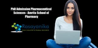PhD Admission Pharmaceutical Sciences - Amrita School of Pharmacy