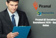 Piramal QC Executive Recruitment 2020 – Apply Online