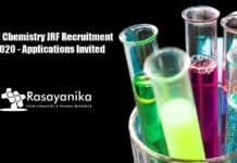 SNU Chemistry JRF Recruitment 2020 - Applications Invited