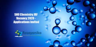 SNU Chemistry JRF Vacancy 2020 - Applications Invited