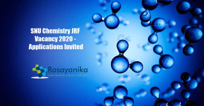 SNU Chemistry JRF Vacancy 2020 - Applications Invited