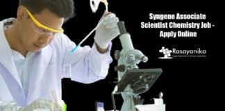 Syngene Associate Scientist Chemistry Job - Apply Online