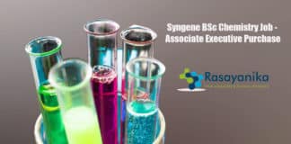 Syngene BSc Chemistry Job - Associate Executive Purchase