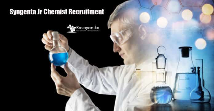 Syngenta Jr Chemist Recruitment 2020 - Apply Online
