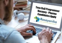 Teva R&D Programmer Vacancy - Pharma Candidates Apply