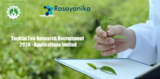Tocklai Tea Research Recruitment 2020 - Applications Invited
