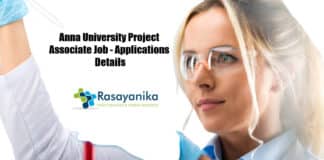 Anna University Project Associate Job - Applications Details