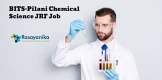 BITS-Pilani Chemical Science JRF Job - Applications Invited