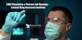 CDRI Chemistry & Pharma Job Opening – Central Drug Research Institute