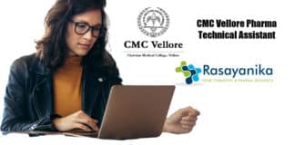 CMC Vellore Technical Assistant Recruitment 2020 – Pharma Jobs