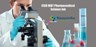 CSIR IHBT Pharmaceutical Science Job - Applications Invited
