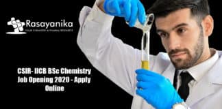 CSIR- IICB BSc Chemistry Job Opening 2020 - Apply Online