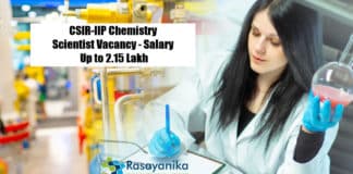 CSIR-IIP Chemistry Scientist Vacancy - Salary Up to 2.15 Lakh