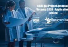 CSIR-NAL Project Associate Vacancy 2020 - Applications Invited