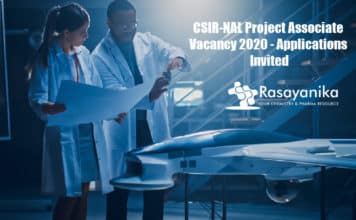 CSIR-NAL Project Associate Vacancy 2020 – Applications Invited CSIR-NAL Project Associate Vacancy 2020 - Applications Invited