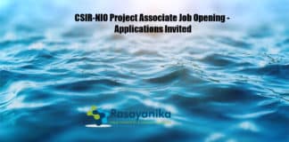 CSIR-NIO Project Associate Job Opening - Applications Invited