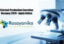 Clariant Production Executive Vacancy 2020 - Apply Online