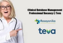 Clinical Database Management Professional Vacancy @ Teva