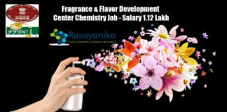 Fragrance & Flavor Development Center Chemistry Job - Salary 1.12 Lakh