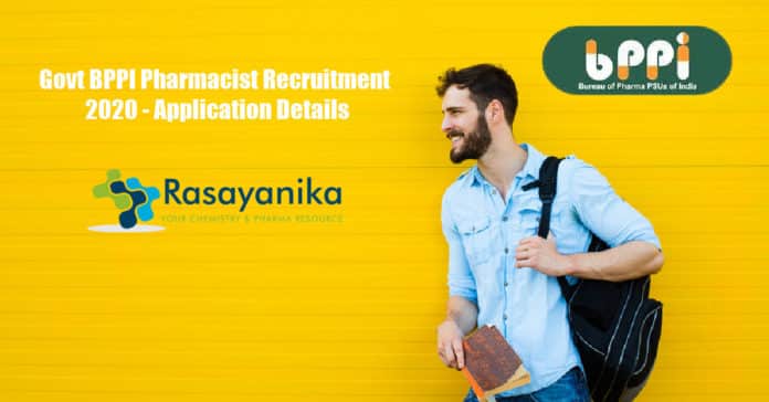 Govt BPPI Pharmacist Recruitment 2020 - Application Details