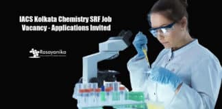 IACS Kolkata Chemistry SRF Job Vacancy - Applications Invited