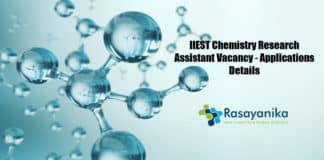 IIEST Chemistry Research Assistant Vacancy - Applications Details