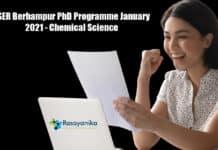 IISER Berhampur PhD Programme January 2021 - Chemical Science