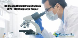 IIT Dhanbad Chemistry Job Vacancy 2020 - OIDB Sponsored Project