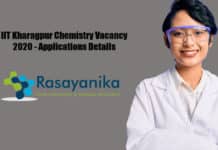 IIT Kharagpur Chemistry Vacancy 2020 - Applications Details