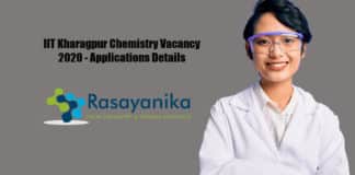 IIT Kharagpur Chemistry Vacancy 2020 - Applications Details