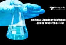 MKU MSc Chemistry Job Vacancy - Junior Research Fellow