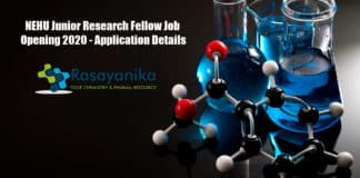 NEHU Junior Research Fellow Job Opening 2020 - Application Details