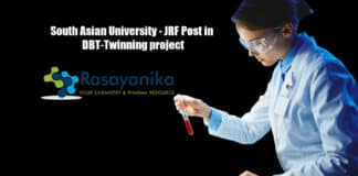 South Asian University - JRF Post in DBT-Twinning project