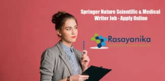 Springer Nature Scientific & Medical Writer Job - Apply Online