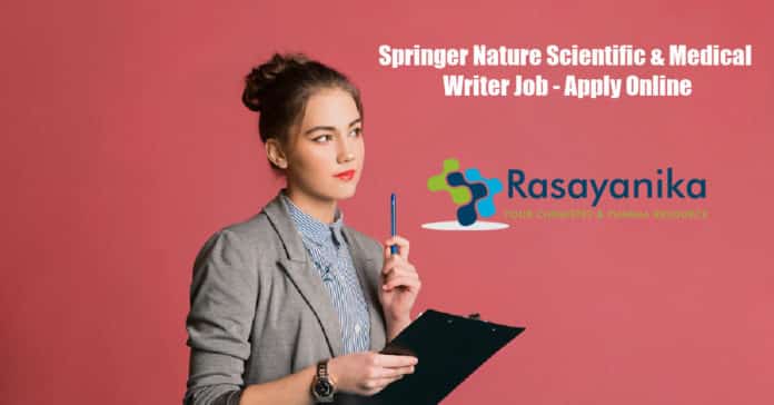 Springer Nature Scientific & Medical Writer Job - Apply Online